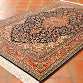 Handmade fine Kashmir silk rug - 307306