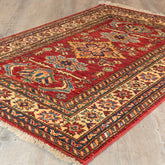 Handmade fine Afghan Kazak Rug - 307373