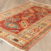 Handmade extra fine Afghan Kazak rug - 308279