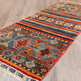 Handmade Afghan Samarkand short runner - 308766