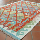 Handmade Afghan tribal Kilim - 309709