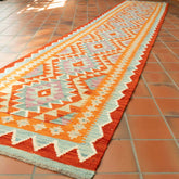 Handmade Afghan Kilim extra long runner - 309737