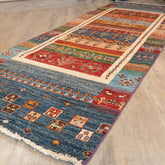 Handmade Afghan Loribaft short runner - 310059