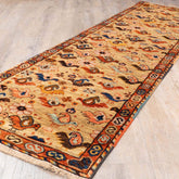 Handmade Afghan Shirvan short runner - 310352