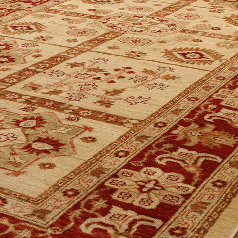 Fine handmade Afghan Ziegler wide runner - CB263194