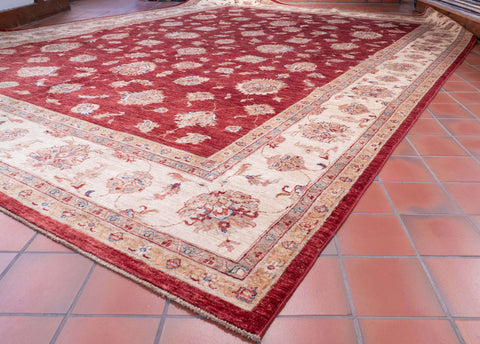Handmade fine Afghan Ziegler rug - 284955