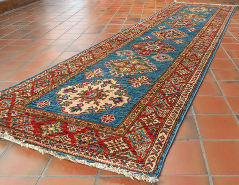 Handmade fine Afghan Kazak medium runner - 307377