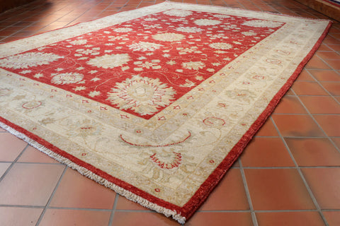 Handmade fine Afghan Ziegler rug - 307647