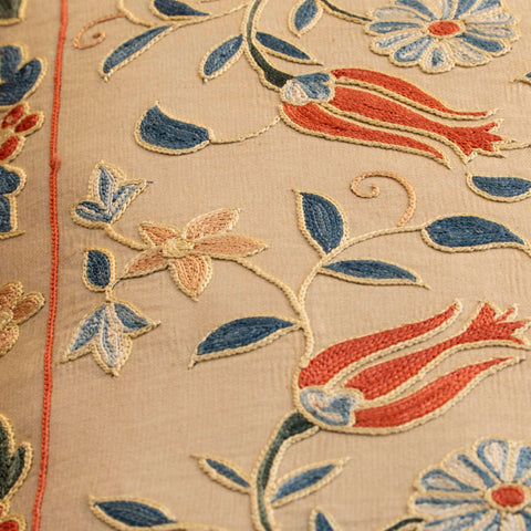 Handmade Uzbek Suzani Silk Cushion - 307746-AG