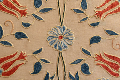 Handmade Uzbek Suzani Silk Cushion - 307746-AG