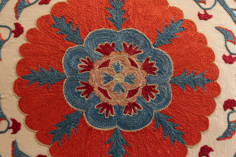 Handmade Uzbek Suzani Silk Cushion - 307746-AI