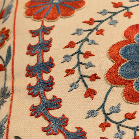 Handmade Uzbek Suzani Silk Cushion - 307746-AL