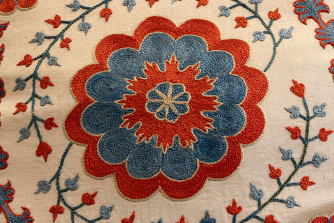 Handmade Uzbek Suzani Silk Cushion - 307746-AL