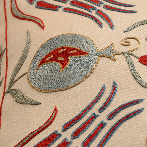 Handmade Uzbek Suzani Silk Cushion - 307746-AO