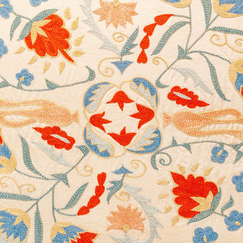 Handmade Uzbek Suzani Silk Cushion - 307746-BV