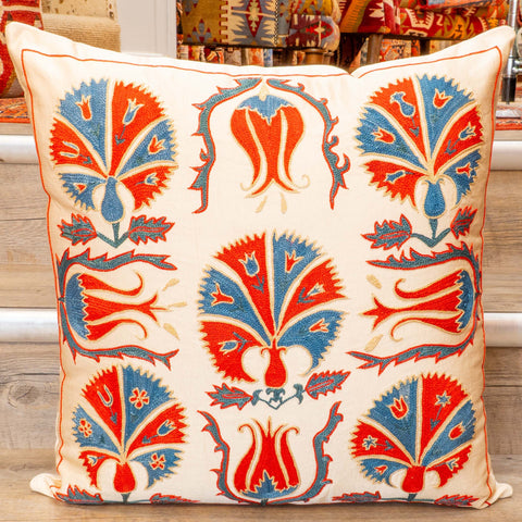 Handmade Uzbek Suzani Silk Cushion - 307746-BX
