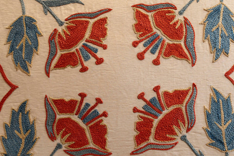 Handmade Uzbek Suzani Silk Cushion - 307746-Y