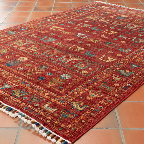 Handmade fine Afghan Samarkand rug - 308187