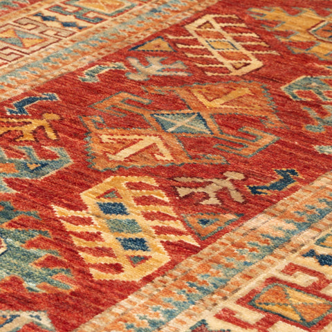 Handmade extra fine Afghan Kazak rug - 308279