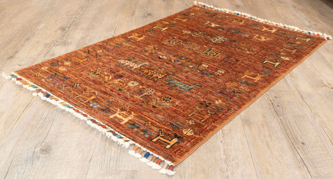 Handmade fine Afghan Samarkand rug - 308290