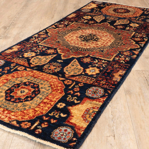 Handmade Afghan Choeb Rang short runner - 308349