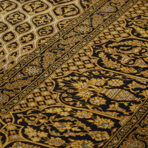 Handmade Oriental Qum silk on silk carpet - CB308693