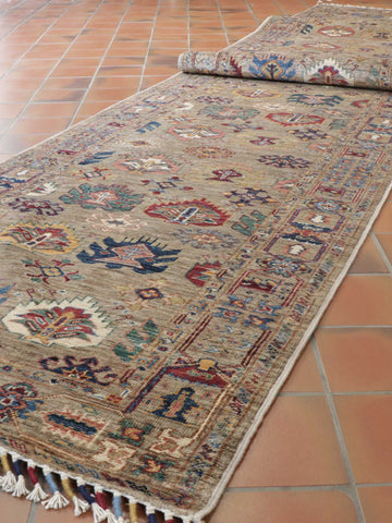 Handmade Afghan Aryana extra long runner - 308913