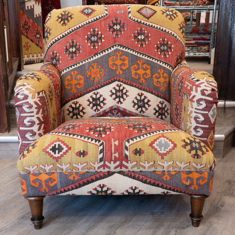 Handmade Turkish kilim Howard Chair - 309320-B