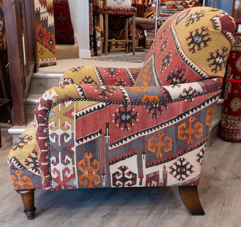 Handmade Turkish kilim Howard Chair - 309320-B