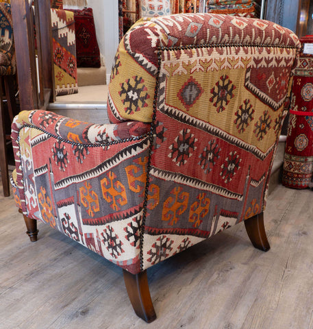Handmade Turkish kilim Howard Chair - 309320-B