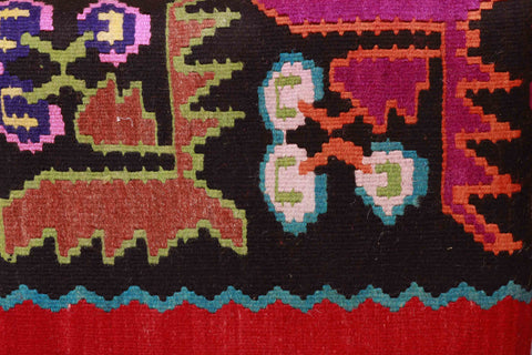 Small handmade Karabakh kilim stool - 309330