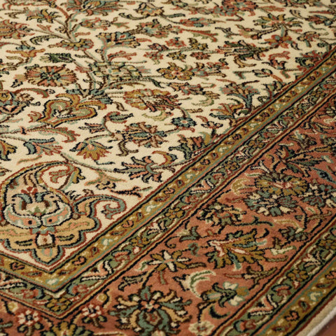 Handmade fine Kashmir silk rug - 309515