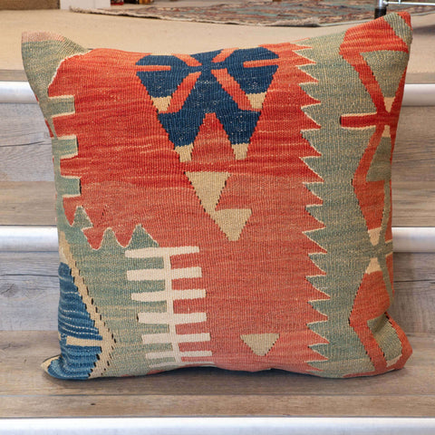 Large Handmade Turkish kilim cushion - 309673-AL