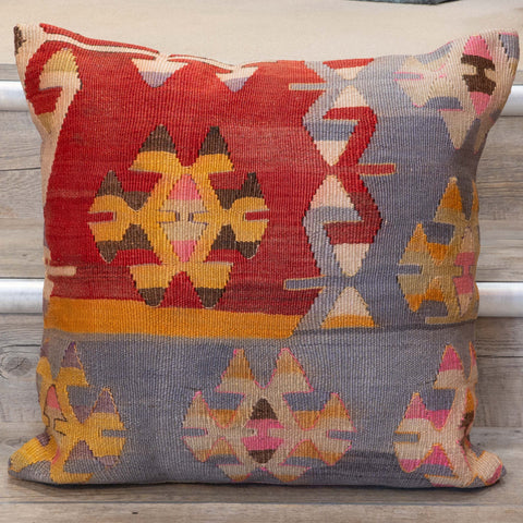 Large Handmade Turkish kilim cushion - 309673-M