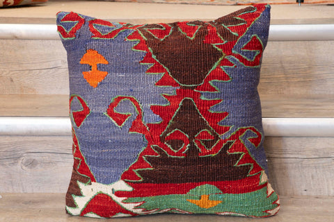 Small Handmade Turkish kilim cushion -309674-DC