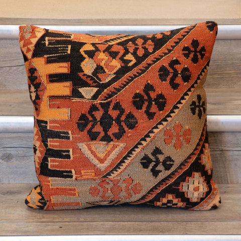 Small Handmade Turkish kilim cushion -309674-AS