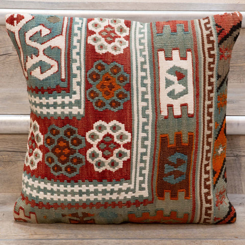 Small Handmade Turkish kilim cushion -309674-Z
