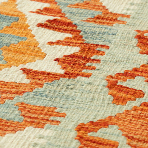 Handmade Afghan Kilim extra long runner - 309731