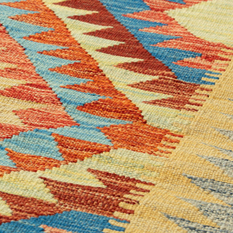 Handmade extra long Afghan Kilim runner - 309735