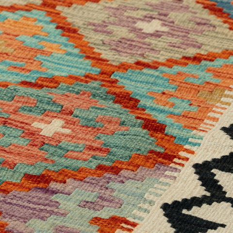 Handmade Afghan Kilim medium runner - 309740