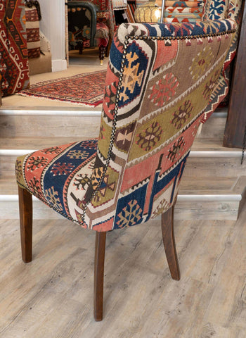 Handmade Turkish kilim Dining Chairs- 309801 pair B