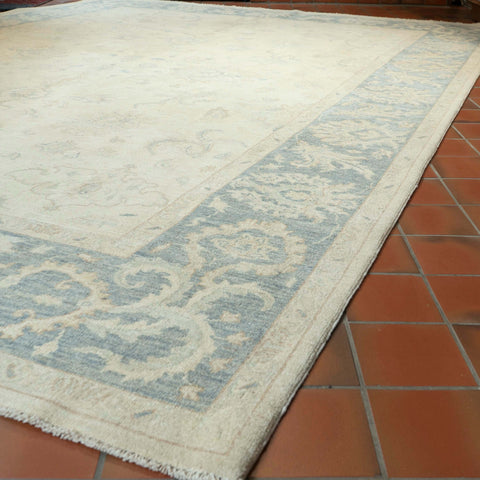 Handmade Afghan silverwash Ziegler carpet - CB309808