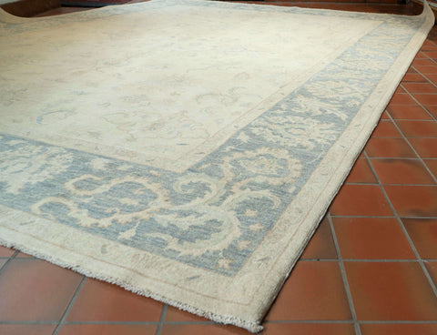 Handmade Afghan silverwash Ziegler carpet - CB309808