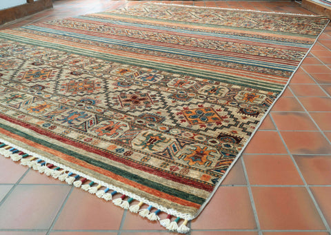 Handmade fine Afghan Samarkand carpet - 309817