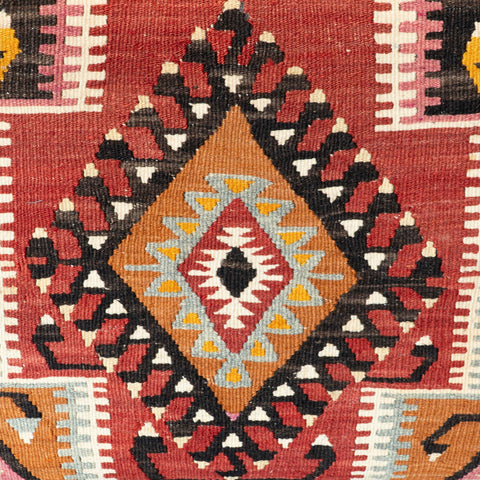 Turkish Kilim covered ottoman - 309828