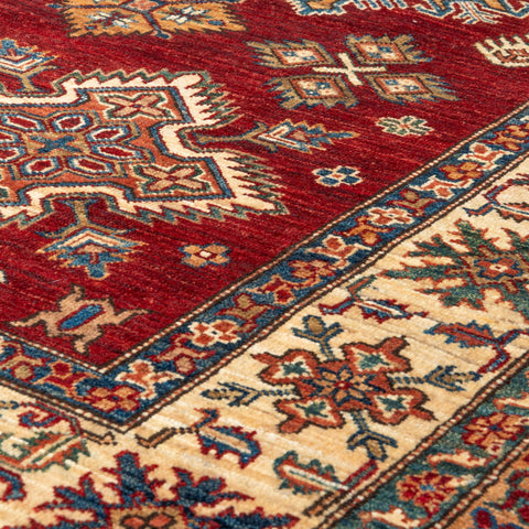 Handmade Fine Afghan Kazak square rug - 309879