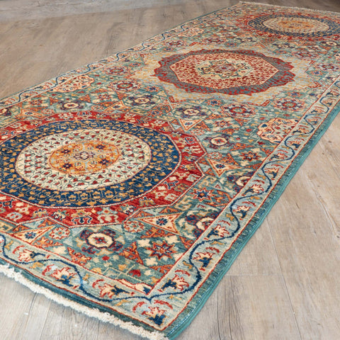 Handmade extra fine Afghan Mamluk short runner - 310044