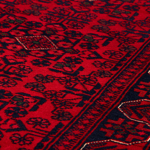 Handmade fine Afghan Kunduz short runner - 310343