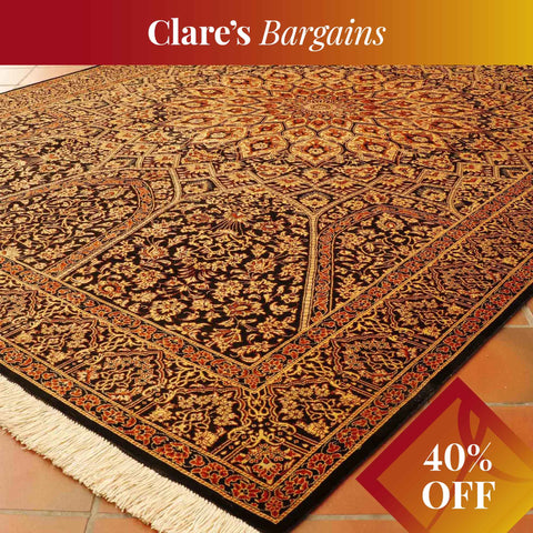 Extra fine handmade Oriental Qum silk rug - CB307655
