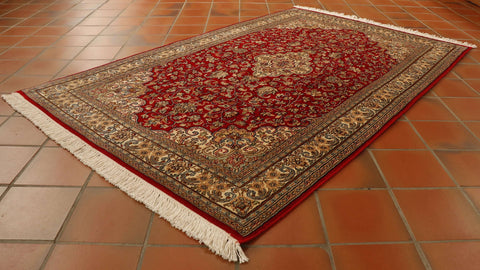 Fine handmade Kashmir Silk rug - CB306355
